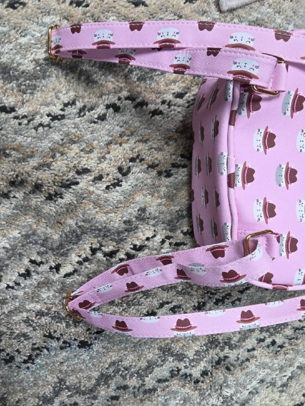 Kids Pink Cowgirl Cat Mini Backpack